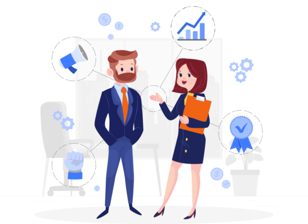 Deux agents commerciaux